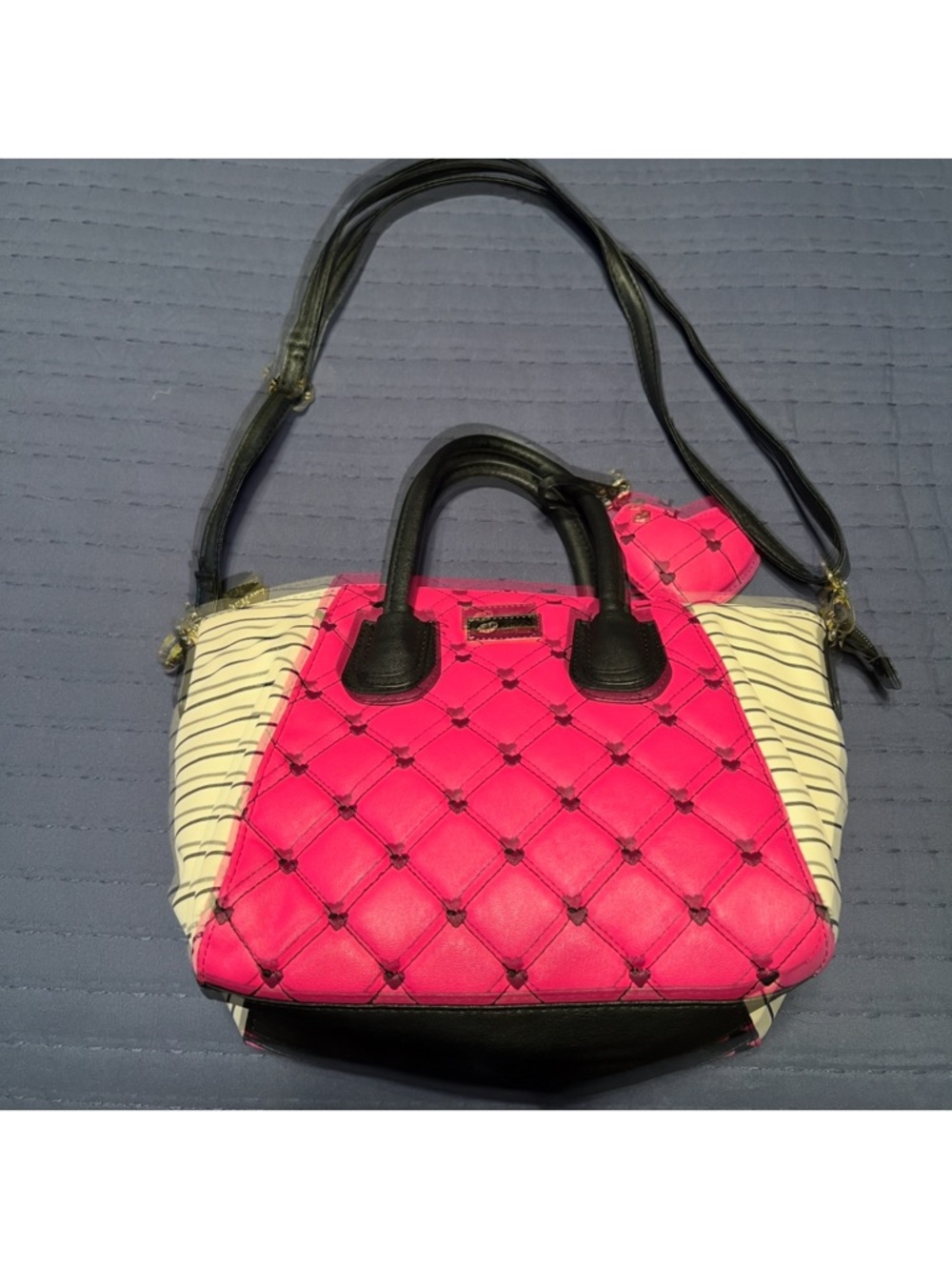 Betsey Johnson faux leather shoulder/hand bag